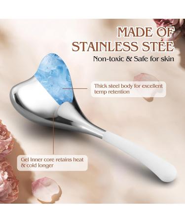 Buy Unbreakable Running Man Cryo Sticks - Stainless Steel Ice Globes & Gua Sha Facial Tools for Skin Tightening & Cooling Spa Treatment - Buy Online on SooperMarket.com