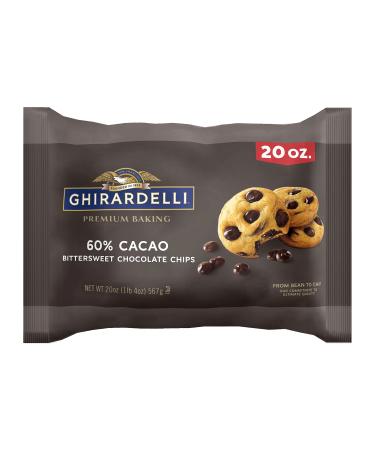 GHIRARDELLI 60% Cacao Bittersweet Chocolate Premium Baking Chips, 20 OZ Bag