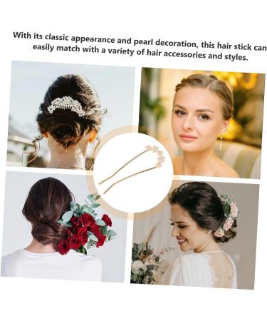 Gogogmee Pearl Hairpin Hair Accessories Hair Clip Hair Jewelry Hair Pins Pearl Hair Sticks Pearl Hair Fork Hair Chopsticks for Women Hairpin for Women Hair Forks French Pin Imitation Pearls - Buy Online on SooperMarket.com