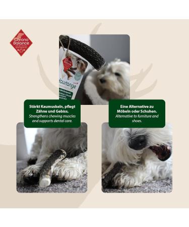 Chronobalance XXL Anti-Evest Dog Treats - 100% Natural Deer Antler Chew Toys (2 Set) - Additive-Free Whole Cake Pieces for Dogs - Buy Online on SooperMarket.com