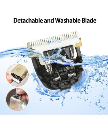Maxshop Rechargeable Low Noise Dog Grooming Kit - Electric Clippers for Dogs and Cats - Includes Comb Guides, Scissors, and Nail Kit - Gold-1 - Buy Online on SooperMarket.com