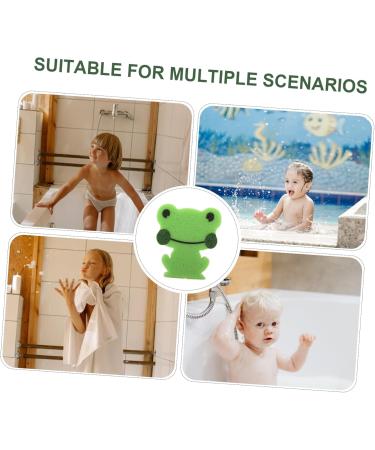 Buy Mikinona Children's Animal-Shaped Bath Sponge | Soft Green Shower Sponges for Kids | Perfect for Bathing & Fun - Buy Online on SooperMarket.com