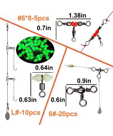 160 STK Fishing Vertebrae Snaps - Ball Bearing Barrel Snaps & 3-Way Triple Swivel Clips for Saltwater & Freshwater Fishing - Buy Online on SooperMarket.com