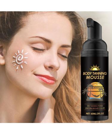 Long-Lasting Tanning Mousse | Natural Tanning Mousse | 60ml Tanning Mousse | Moisturizing Tanning Foam Tanning Mousse for Sunbeds Outdoor Tanning Mousse - Buy Online on SooperMarket.com