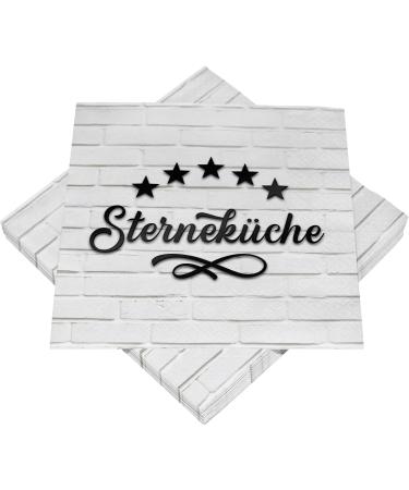 HEKU 100 napkins 3-layer 33x33cm star kitchen I absorbent and practical packed I wide selection I ideal for special occasions 33x33cm star kitchen