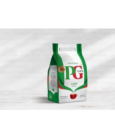 PG Tips teabags 1100 original one cup | Black tea bags | tea bags bulk | Refreshing & Flavourful Black tea | plant based biodegradable tea bags | Tea bags for Catering office - Buy Online on SooperMarket.com