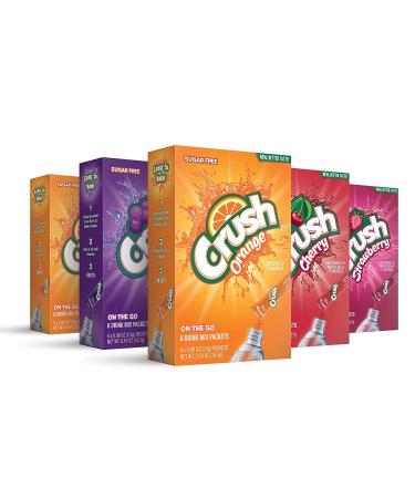 Crush- Powder Drink Mix - Sugar Free & Delicious (Classic Variety, 30 Sticks)