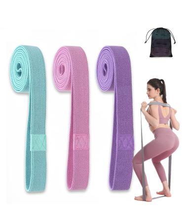Fitness straps resistance straps long fabric resistance bands 3 -series set slipproof sport band training straps fitness at home pull -up band for yoga pilates strength training gymnastics resistance bands set 03