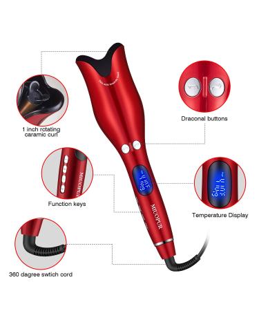 MIUOPUR Automatic Ceramic Ionic Hair Curling Iron with Anti-Stuck Technology - Buy Online on SooperMarket.com
