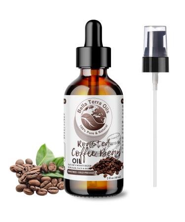 Bella Terra Oils - Roasted Coffee Bean Oil 2oz - The Ultimate Coffee Serum Abundant in Palmitic Acid & Vitamin E Dive into Coffee's Nourishing Embrace 2 Fl Oz (Pack of 1)