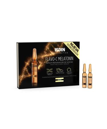 ISDIN Isdinceutics Flavo-C Melatonin Night Repair Serum (10 ampoules) | stimulates the antioxidant defences of the skin 0.09299 kg