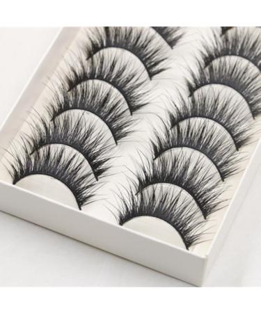 Clearance!Sumen 10 Pair Thick Long Black Cross False Eyelashes Makeup Eye Lash Extension - Buy Online on SooperMarket.com