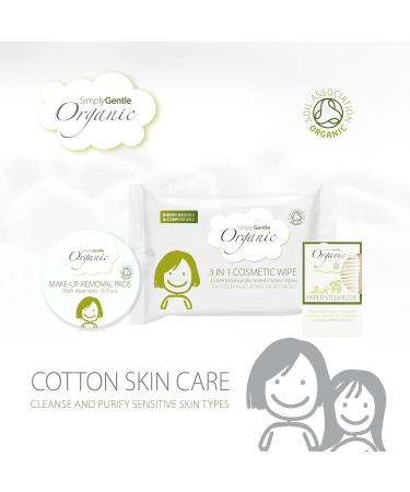 Organic 3 in 1 Cosmetic Wipes - 25 Eco-Friendly Wipes for Clean Skin | International Shipping Available - Buy Online on SooperMarket.com