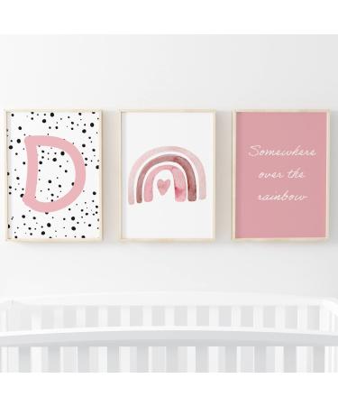 Pompom Prints Set of 3 Girls Bedroom Prints Rainbow Nursery Prints Scandi Boho Style Nursery Decor Playroom Prints Picture Frames not Included (8x10 Inch D) 8x10 Inch D