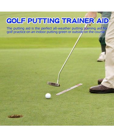 XINGGM Golf Putting Alignment Training Aid for Putting Green | Indoor & Outdoor Golf Putting Trainer Come with Golf Ball & Putting Ring Plastic Putting Alignment Rail - Buy Online on SooperMarket.com