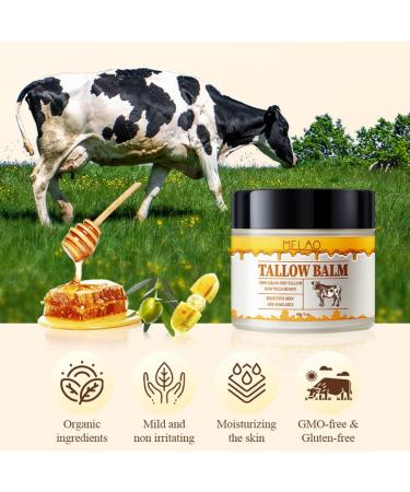Tallow Balm Moisturiser Tallow Honey Balm for Face Deeply Nourishing Long-Lasting Moisturising Improve Dry Rough Skin Total Body Care Moisturiser 60g - Buy Online on SooperMarket.com