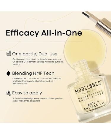 Modelones 15ml Gel Base and Top Coat Set with Cuticle Oil - Nail Treatment Trio - Buy Online on SooperMarket.com