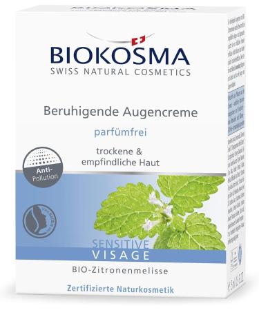 Biocosma Sensitive Visa Soothing Eye Cream | Gentle Eye Care for Dry & Sensitive Skin | Perfume-Free | 15ml - Buy Online on SooperMarket.com