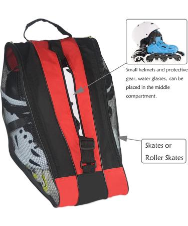 Adjustable Roller Skate Bag | Large Capacity | Breathable | Blue+Red - Buy Online on SooperMarket.com