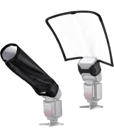 Neewer Camera Speedlite Flash Softbox Diffuser Kit with Bendable White and Silver/White Reflectors - Universal Mount for Nikon Sony - Buy Online on SooperMarket.com
