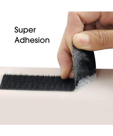 Hook Loop Strips with Adhesive - Melsan Industrial Strength Sticky Back Fasteners Hook and Loop Tape for Mounting  Hanging  or Organizing Items Indoors or Outdoors | Black  12 Pairs 1x7 Inch - Buy Online on SooperMarket.com