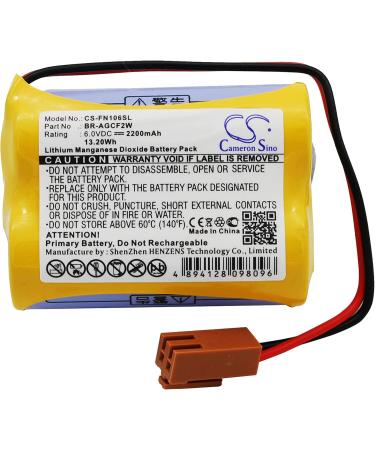 Replacement Battery for Panasonic BR-ACF2P BR-AGCF2P BR-AGCF2W - 2200mAh/6.0V - International Shipping Available - Buy Online on SooperMarket.com