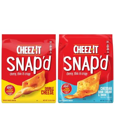 Cheez-It Snap'd Cheese Cracker Chips Variety Pack 7.5 Ounce (Pack of 3) - Bulk Thin Crisps Lunch Snacks - Buy Online on SooperMarket.com