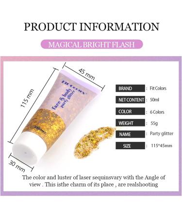 AKARY White Mermaid Scale Glitter Gel - Long-Lasting Holographic Chunky Glitter for Body, Hair, Face, Nails, Eyes - Fairy Costume Makeup for Women - Buy Online on SooperMarket.com