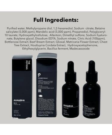 Buy The Potions AHA BHA Facial Ampoule 30ml for Sebum Control - Korean Skincare for Glowing Skin - Buy Online on SooperMarket.com
