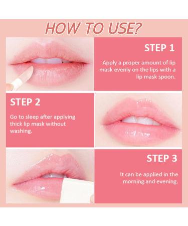 Lip Sleeping Mask Lip Balm Lip Oil Plant Moisurizing Lip Mask Lip Plumper Care Day Night Repair Lip Moisturiser for Dry Chapped Peeling Cracked Lips Fades Lip Lines Lipstick Primer - Buy Online on SooperMarket.com