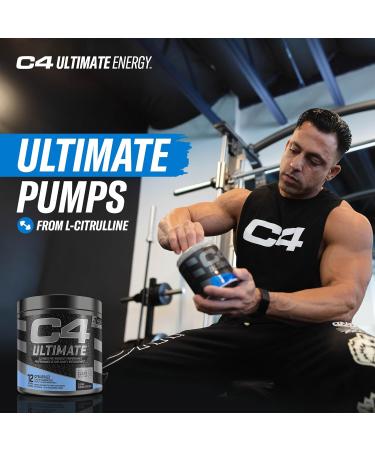 Cellucor C4 Ultimate Pre Workout Powder - Sugar Free Preworkout Energy with 300mg Caffeine and Creatine for Men & Women - Icy Blue Razz 12 Servings Icy Blue Razz 12 Servings (Pack of 1) - Buy Online on SooperMarket.com