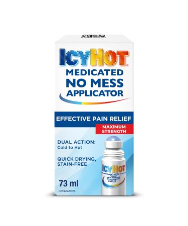 Icy Hot No Mess Applicator Quick-Drying Fast Effective Pain Relief for Muscle and Joint Pain Associated with Arthritis Backache Strains and Sprains 73ml Medication