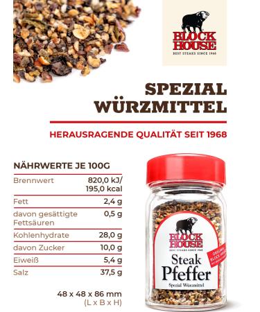 Buy Block House Steak Pepper Spice Mix 3x50g - Restaurant Quality Seasoning for Perfect Grilling - Buy Online on SooperMarket.com
