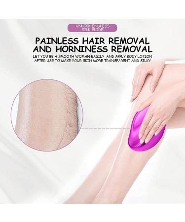 Reusable Crystal Hair Eraser for Women Legs - Painless Hair Remover & Skin Exfoliator - Washable Nano Hair Removal Tool for Smooth Skin - Hot Pink - Buy Online on SooperMarket.com