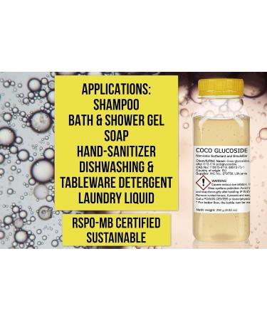Artekas Innovation Coco Glucoside - Non-Ionic Surfactant & Emulsifier Gel 8.82 oz - DIY Skin Care - Shower Gels, Body Soap, Shampoos - Coconut 8.82 Ounce - Buy Online on SooperMarket.com
