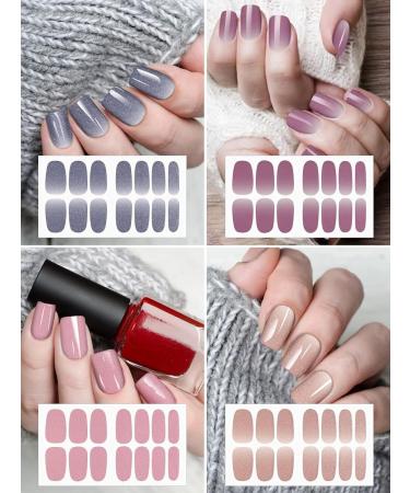 20 Sheets Nail Polish Stickers - Kalolary Full Wraps & Nail Files | Self-Adhesive Gel Nail Strips for Women & Girls - Fast International Shipping - Buy Online on SooperMarket.com