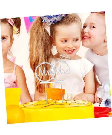 Warmhm 3pcs Cupcake Topper Cake Pick Wedding Cake Toppers Mr Mrs Shape Deisgn Picks Cupcakes Food Decoration Supplies Hair Accessories Bride Gorgeous Silverx3pcs mediumx3pcs - Buy Online on SooperMarket.com