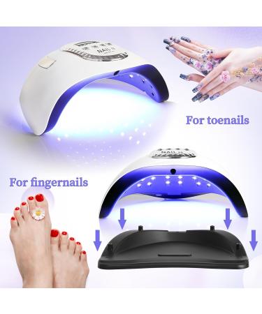 280W UV LED Nail Lamp for Fast Gel Nail Curing | 4 Timers, 66 Beads | Home and Salon Nail Polish Dryer - Buy Online on SooperMarket.com