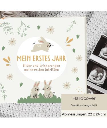 Huborns Baby Album: 50+ Page Memory Book for First Year - Perfect Gift for Baby Showers - Glue Photos & Labels - International Shipping Available - Buy Online on SooperMarket.com