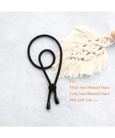 AICILY 5 PCS Adjustable Hair Ties for Thick, Braided, Kinky, Curly Natural Hair - Long Cushioned Hairband for Women - High Elasticity Hair Holder with Round Buckle - Buy Online on SooperMarket.com