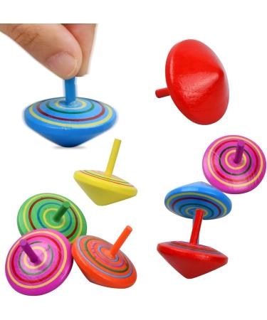 Xzeemo 30-Piece Colorful Wooden Gyro Toy Set - Roundabout & Clamps Gift for Children's Birthdays | Fun Educational Wooden Toys - Buy Online on SooperMarket.com