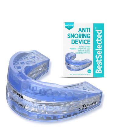 Anti Snoring Mouth Guard Device: Medium Anti Snoring Devices Ronflement Solution - Stop Snore Guard Mouthpiece Sleeping Mouth Stopper - Sleep Apnea Devices (Blue)