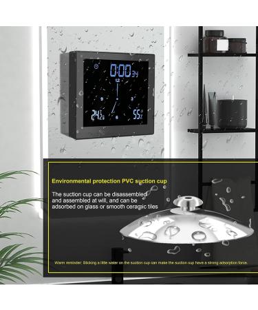 Bathroom Accessory Temperature and Humidity Limit Alarm Function Digital Clock Waterproof Silicone Hole Plug for Bathroom (Black Pisa Leaning Tower Type) - Buy Online on SooperMarket.com