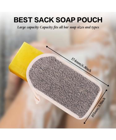 Exfoliating Soap Storage Bag | Bath & Shower Essential for Smooth Clean Skin - Fits Standard Soap Bars - Buy Online on SooperMarket.com