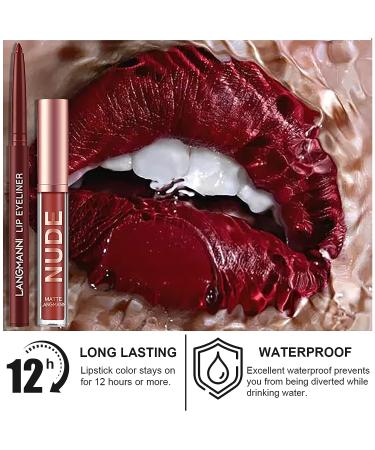 KIMIEYE 12Pcs Lip Liner and Lipstick Set - Waterproof Velvety Matte Lipstick Gift Kit for Women (SET A) - Buy Online on SooperMarket.com