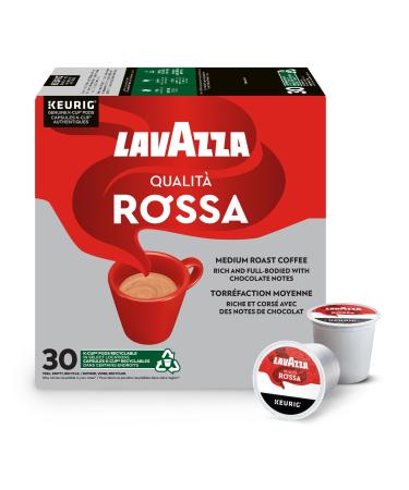 Lavazza Qualit Rossa Medium Roast K-Cup Coffee Pods 30 Count For Keurig Coffee Makers Qualit Rossa 30 count (Pack of 1)