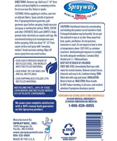 Sprayway SW956R Anti-Static Spray - Residue-Free Solution to Reduce Static Cling & Eliminate Static Shock - 6 Oz - Buy Online on SooperMarket.com