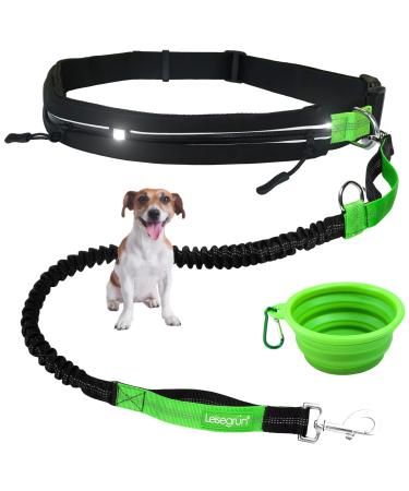 Leisengr n jogging line small dogs up to 10 kg |Freehand lines for jogging with belly belt |135 cm to 185 cm |Black set of jogging leash - small dogs black
