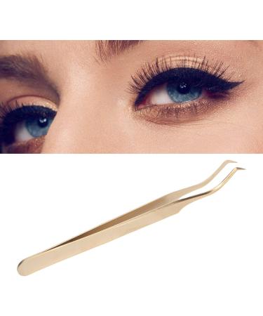 Eyelash Extension Tweezers - Precision Stainless Steel Professional Grade Golden Finish Strong Hardness - Buy Internationally - Buy Online on SooperMarket.com
