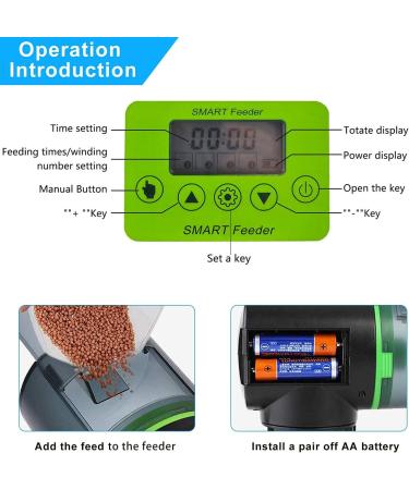 KINOEE Automatic Fish Feeder - Digital Auto Fish Feeder Aquarium Tank Timer Feeder Vacation & Weekend 2 Fish Food Dispenser - Buy Online on SooperMarket.com